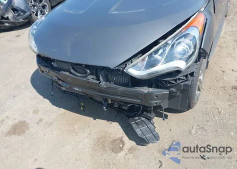 2014 Hyundai Veloster Turbo W/Blue из США, поврежденный, VIN KMHTC6AE0EU207064